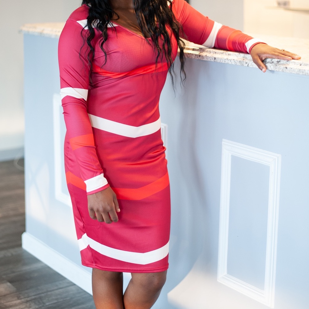Multicolor body con dress